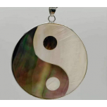 GP Round - Tai Chi Symbol in shell Pendant (About 2 inch OD)